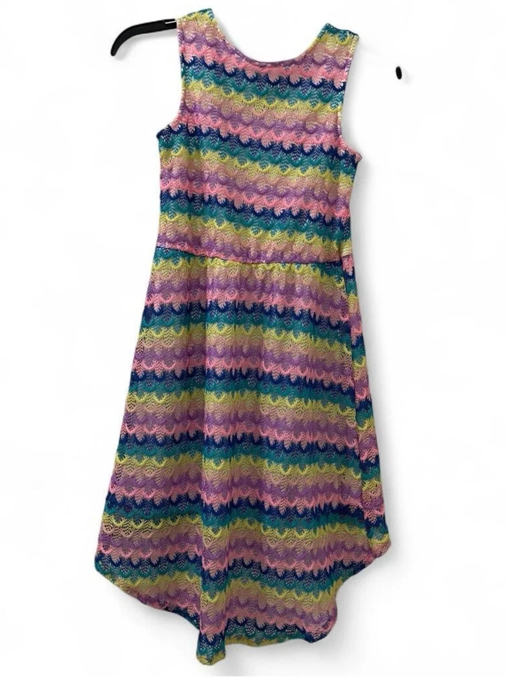 wonder nation Multicolor Chevron High-Low Sleeveless Dress